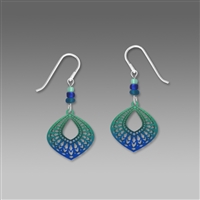 Adajio Earrings - Cobalt & Teal 'Moroccan' Teardrop Filigree