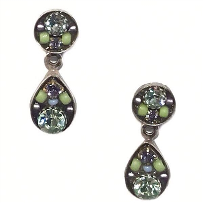 Firefly Earrings-Sparkling Drop Posts-Chrysolite