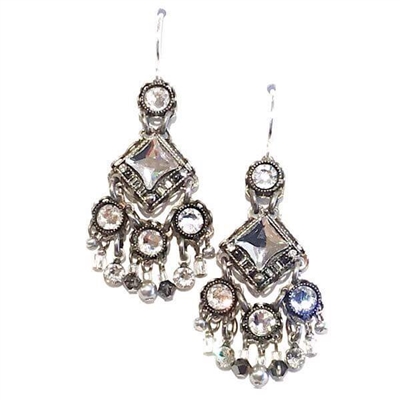 Firefly Earrings-Elaborate Chandelier-Silver