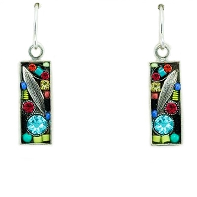 Firefly Earrings-Luxe Small Rectangle-Multi Color