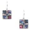 Firefly Earrings-Geometric Small Square-Bermuda Blue