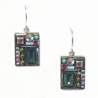 Firefly Earrings-Geometric Large Square- Soft Pallette