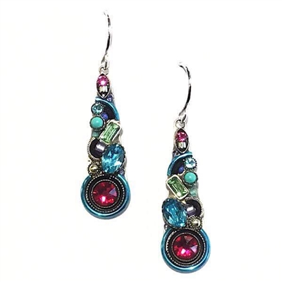 Firefly Earrings-Calypso Teardrop- Indicolite Blue