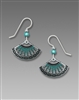 Adajio Earrings - Silver & Turquoise Fan