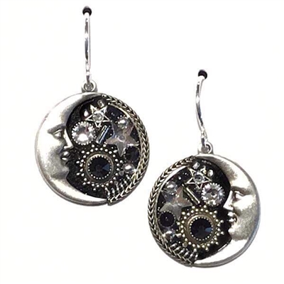 Firefly Earrings-Midnight Moon- Black & White