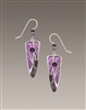 Adajio Earrings - Light Violet Trowel with Shiny Silver Reeds & Grasses Overlay