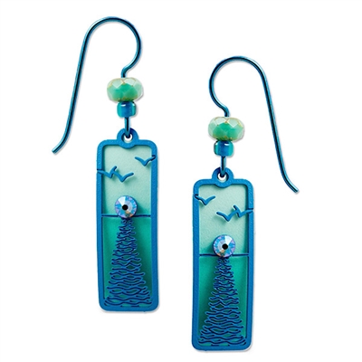 Adajio Earrings- Ocean Sunset in Aqua & Blue