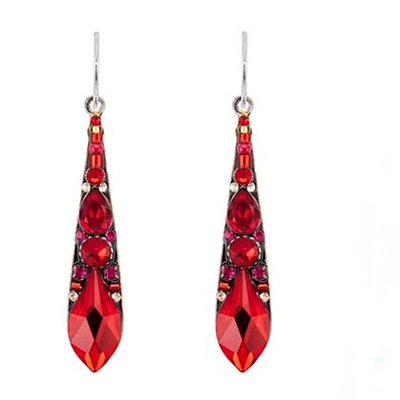 Firefly Earrings- Large Gazelle- Red