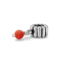 Authentic Pandora Bead -September Birthstone Dangle-Coral-RETIRED