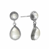 Sterling Silver Post Dangle Earrings: Mother of Pearl