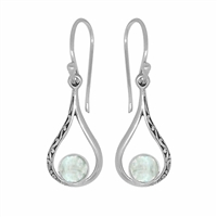 Sterling Silver Dangle Earrings- Mother of Pearl