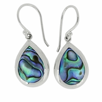 Sterling Silver Dangle Earrings- Abalone