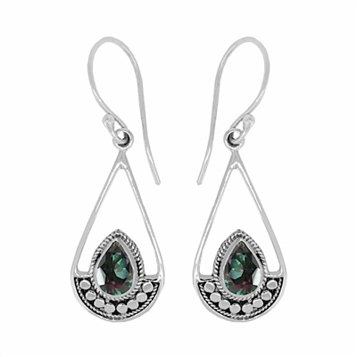 Sterling Silver Dangle Earrings- Mystic Topaz