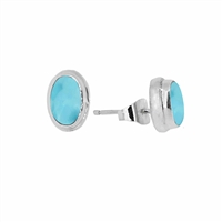 Sterling Silver Larimar Earrings