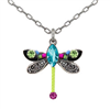 Firefly Dragonfly Pendant with Crystals-Multi Color