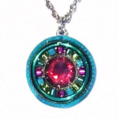 Firefly Round Pendant - Indicolite Blue