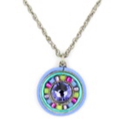 Firefly Round Pendant - Tanzanite Color