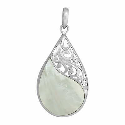 Sterling Silver Pendant- Mother of Pearl