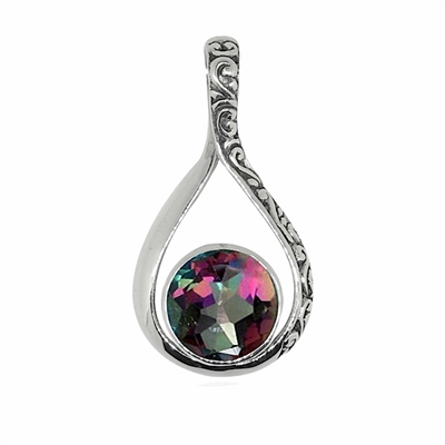 Sterling Silver Pendant- Mystic Topaz