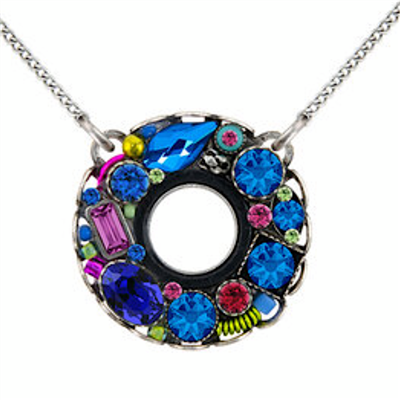 Firefly Necklace-Pinwheel -Bermuda Blue