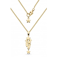 18k Gold Plate Necklace "Stargazer Galaxyâ€