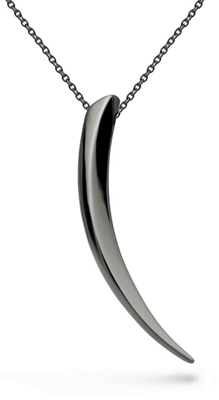 Ruthenium Plated Sterling Silver "Thorn" Necklace
