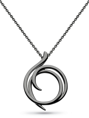 Ruthinium Plated Sterling Silver "Twine Helix" Necklace