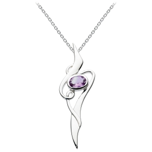 Heritage Haether Art Nouveau Amethyst Drop Pendant