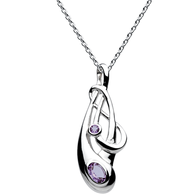 Heritage Haether Art Nouveau Amethyst Drop Pendant