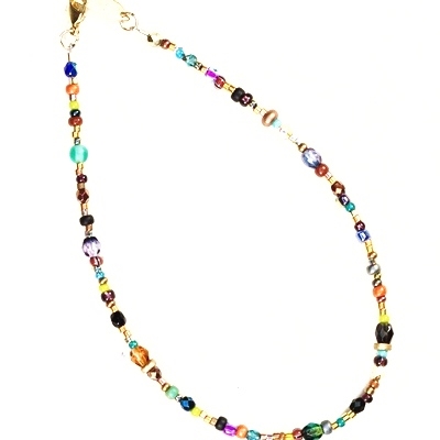 Holly Yashi Beaded Anklet- Confetti