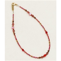 Holly Yashi Beaded Anklet- Watermelon