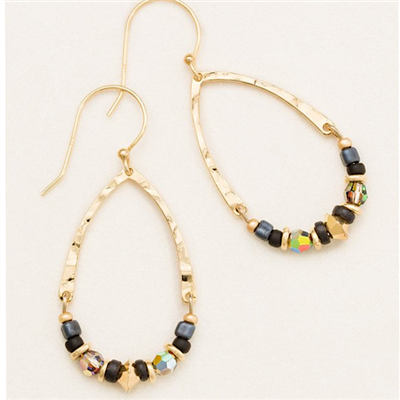 Holly Yashi Earrings- Ayla- Galaxy Black