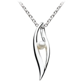 Pearl Twist Pendant- Sterling Silver