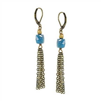 Apatite Leverback Earrings- â€œHigh Seasâ€