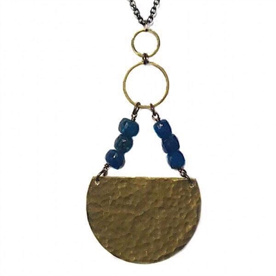 Apatite Necklace- Geometric Circle