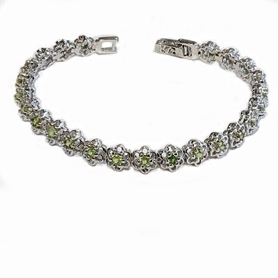 Sterling Silver Bracelet- Peridot