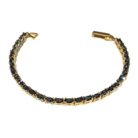 14k Gold Plated Bracelet- London Blue Topaz