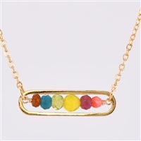 Gold Filled Drop  â€œPeapodâ€ Necklace Color Bird