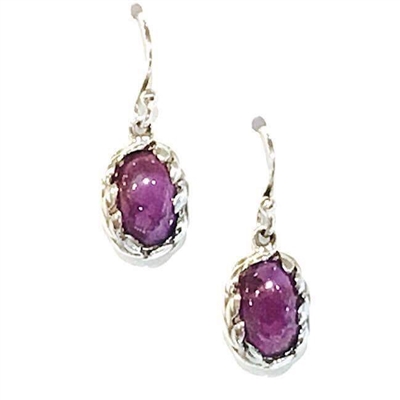 Sterling Silver Purple Turquoise Earring