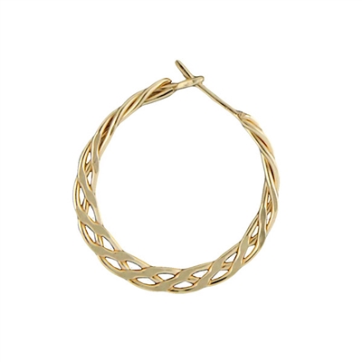 Mini Braided Hoop Earring- Gold Filled