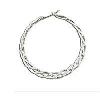 Braided Hoop Earring- Sterling Silver