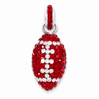 University of Wisconsin-Swarovski Crystal Football Pendant