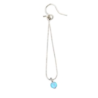 Opal Beaded Elongated Earring- Sterling Silver