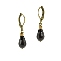 Black Onyx Dangle Earrings- â€œOnyx Droplet 2â€