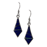 Sterling Silver Inlay Earrings- Lapis & Opal