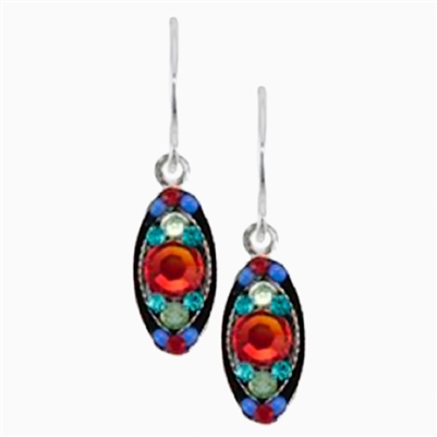 Firefly Earrings-Petite Oval Sparkle- Multi Color