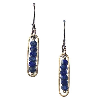 Lapis Dangle Earrings â€œPeapodâ€