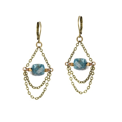 Apatite Leverback Earrings- â€œSwingâ€