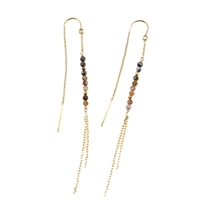 Ruby & Sapphire Threader Earrings