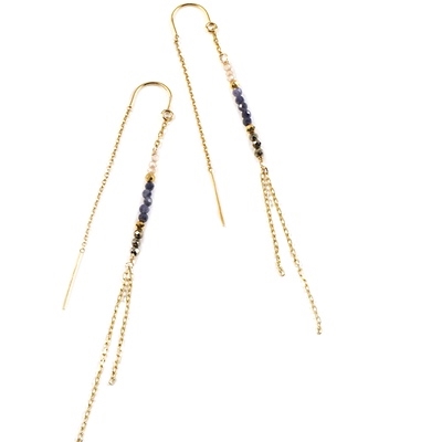 Sapphire Threader Earrings